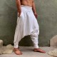 Casual Harem Pants Comfortable Breathable Men's Tropical Vacation Relax Cotton Loose Yoga Meditation Casual Pants