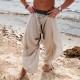 Men's Comfort Linen Elastic Waist Casual Pants