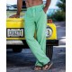 Twill Casual Solid Color Trousers