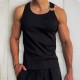 Men's Plain Asymmetric Sleeveless Top