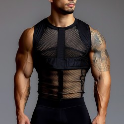 Men's Gym Breathable Slim Fit Sleeveless Tank Top