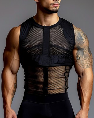 Men's Gym Breathable Slim Fit Sleeveless Tank Top