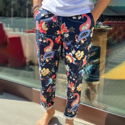 Floral print trousers