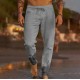 Men's Casual Breathable Elastic Tether Beach Cotton Linen Loose Trousers