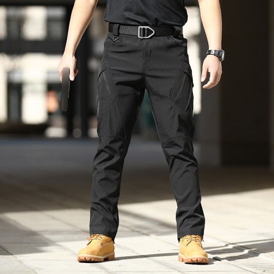 Men's Elastic Fabric Tear Resistant Tactical Multi Pocket Overalls