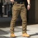 Men's Elastic Fabric Tear Resistant Tactical Multi Pocket Overalls