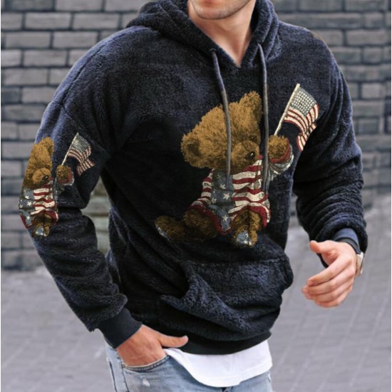 printed cute bear hoodie HF1604-02-02